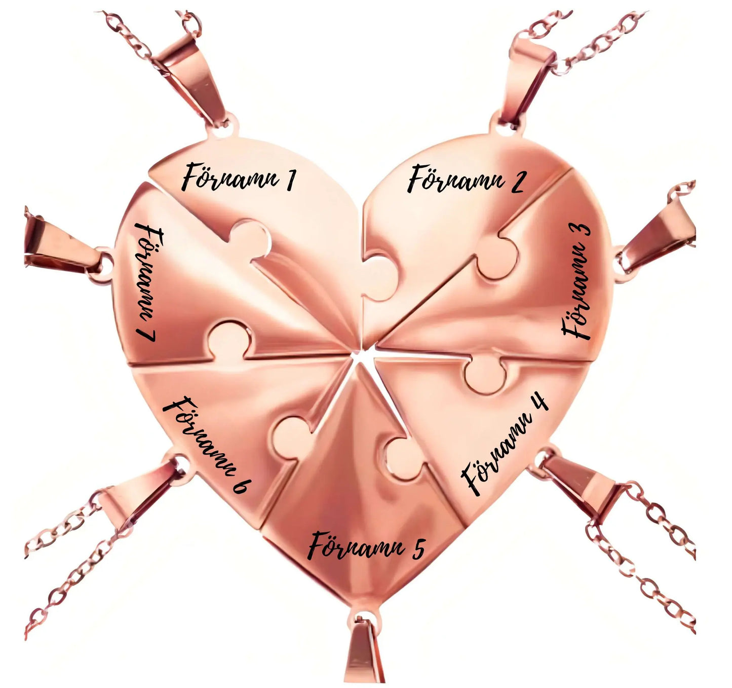 Personligt familjepusselhalsband